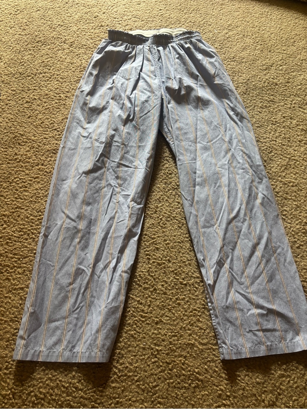 Chelsea Mak Striped Cotton Pants Size XS